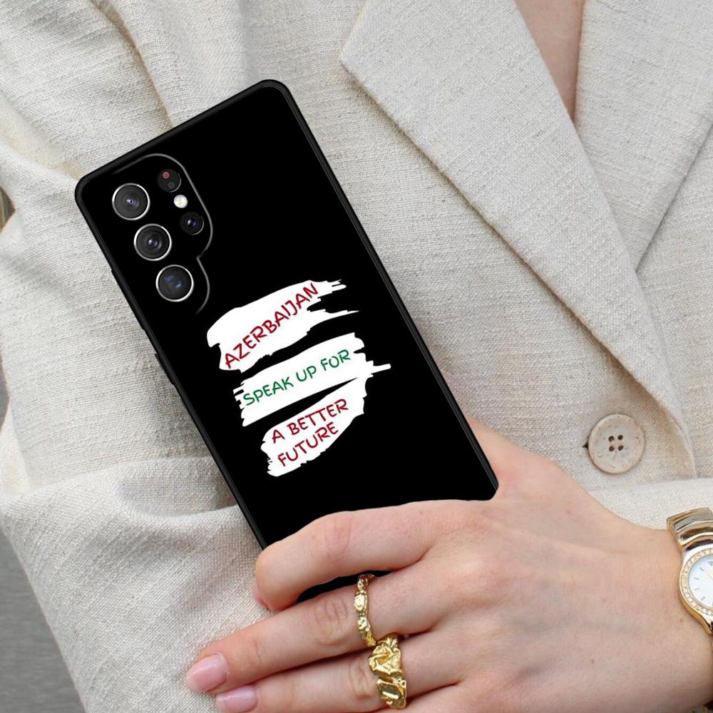 Чехол для телефона Азербайджан Сердце Любовь Флаг для Samsung Galaxy S26 Ultra S25 S24 S23 S22 S21 S20 Note10