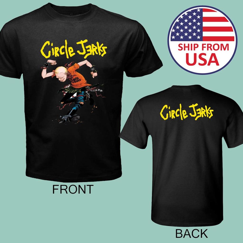 Circle Jerks Men's Black Size S to 5XL