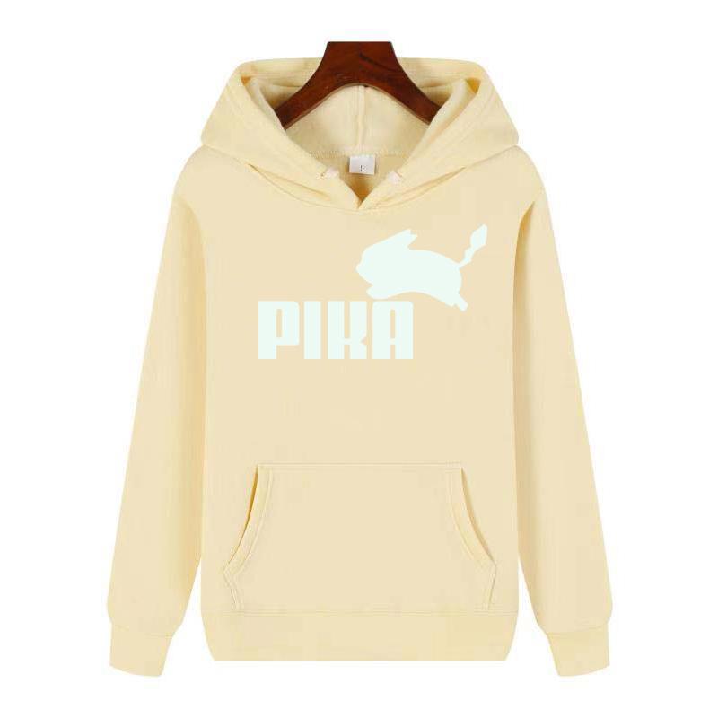 Women Hoodies Japanese Anime Pika  Harajuku Pullover Black White Sweatshirt Spring Autumn Women Casual Streetwear Hoody
