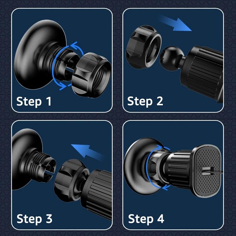 New Magnetic Car Phone Holder 360° Rotation Car Air Vent Clip Strong Magnet Mobile Cellphone Stand for iPhone Xiaomi Samsung