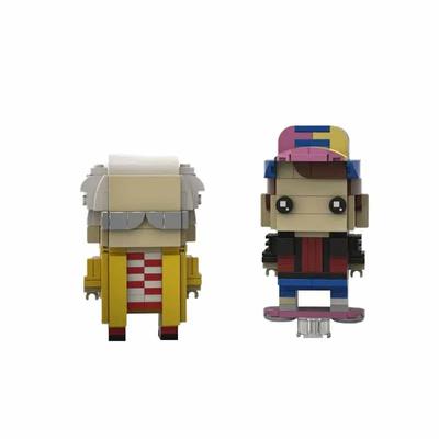 MOC Brickheadz вернуться в Будущее доктор Браун мученик Building Blocks набор кино фигурки Кирпичная модель игрушки подарки