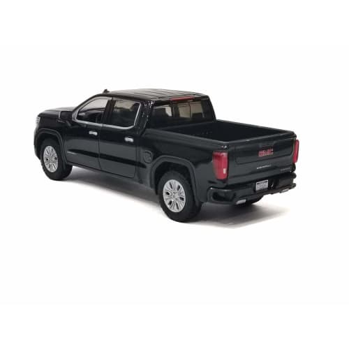 Motormax 2019 GMC Sierra 1500 Denali Crew Cab Pickup Truck In Blue Metallic, 1/24-1/27 Scale Diecast Model Car