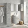 5 Piece Bathroom Cabinet Set Concrete Grey 43 x 11.5 x 60.5 cm