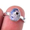 Кольцо из стерлингового серебра 925 пробы с натуральным радужным лунным камнем ручной работы S.7 p7u52