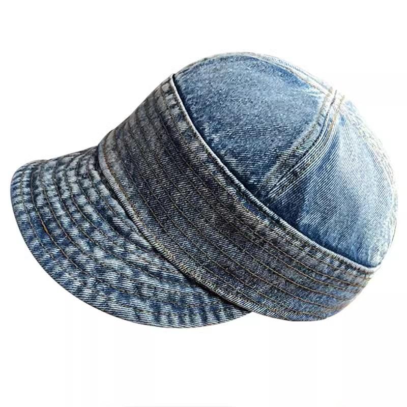 Новая универсальная японская джинсовая шляпа рыбака женская стираная ретро кепка с мягкими полями интернет-знаменитость такая же шляпа от солнца