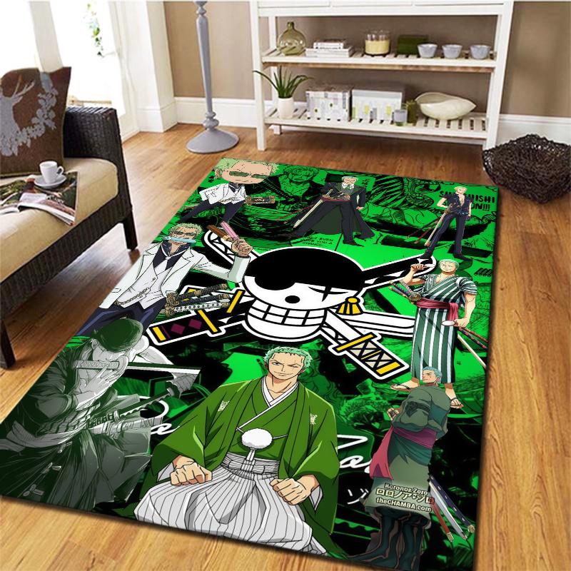 Roronoa Zoro Carpet Rug For Living Room Bedroom Home Sofa Decoration Kids Play Nonslip Floor Mat