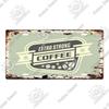 Putuo Decor Coffee Metal Sign Licenses Plate Plaque Metal Vintage Tin Sign Decoration for Cafe Kitchen Club Home Wall Decor