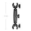 Double Socket Arm Clamp Strong Clip Motorcycle Bicycle Handlebar Base Mounting Bracket Clip for Insta360 X5 X4 X3 GoPro 12 11 10