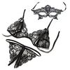 Lace Eye Sexy Lace Eye Bra Lace Tea Lace Sexy String Tea Elegant [WEJUB] Mask, Mask, Blindfold, & Thong, 3-piece Set, Blindfold, Mask, Cute, Bag,