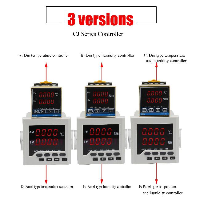 Digital temperature and humidity controller with sensor intelligent Din rail type panel type thermostat and Hygrometer Fuel Injectors 6