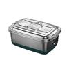 Double Layer Stainless Steel Lunch Box with Secure Buckle and Leak Proof Seal Food Container for School Office Outdoor