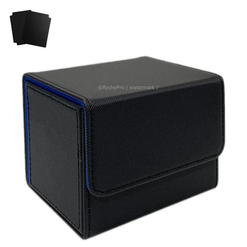 Commander Card Deck Box Fit 100+ Single Sleeved Card Storage Box Leather Magnet Magic Gathering Card Case for TCG CCG MTG Cards