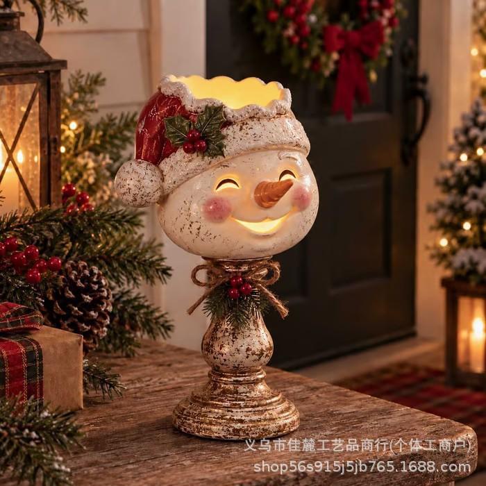 Hot Styling Fun New Fashion Christmas Heirloom Glow Christmas Candlestick Decoration