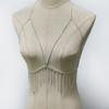 European And American Jewelry, Fashionable Hollow Fringed Rhinestone Breast Chain, Beach Music Party Wear Chest Jewelry