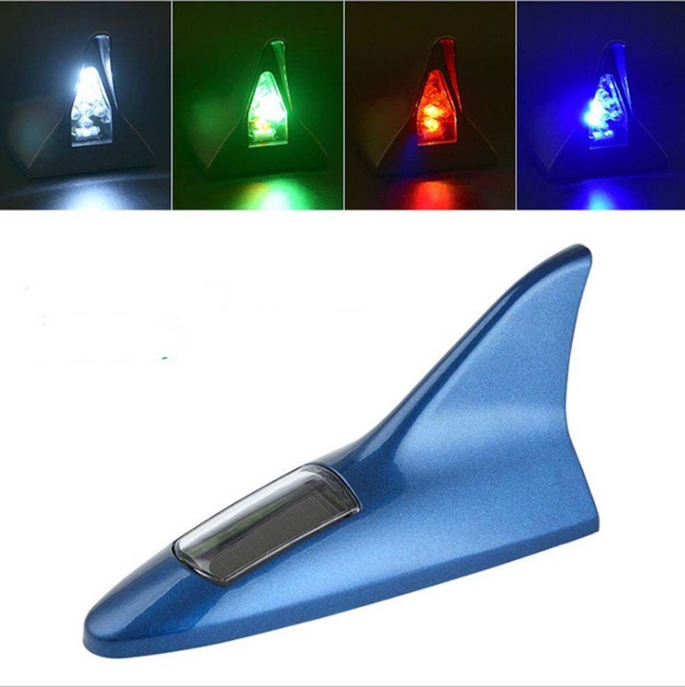 Lights Solar Shark Fin Antenna Car Decorative Light Warning Flash Lamp Rear-end LED flash lights