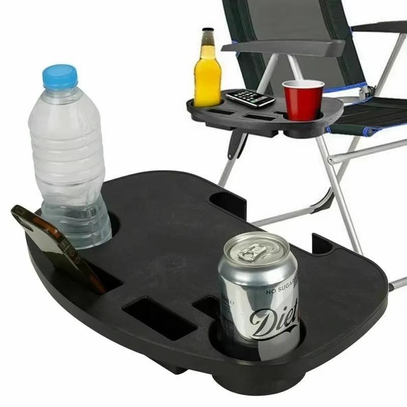 Chair Accessories Side Table Cup Drink Tray Clip Easy To Carry Suitable For Outdoor Fishing Camping Beach Camping Equipment