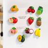 10pcs Simulation Fruit Decorative Refrigerator Magnets, 3D Three-dimensional Internet Celebrity Magnetic Refrigerator Magnets