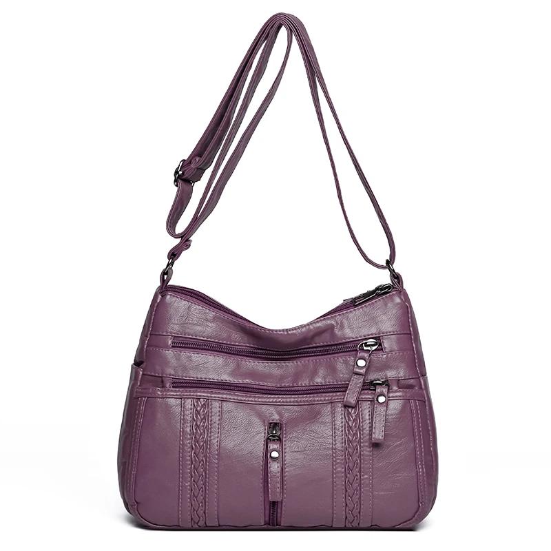 Ретро однотонная сумка из искусственной кожи на плечо, подмышки, женские модные сумки, повседневные кошельки-бродяги и сумки, женские сумки