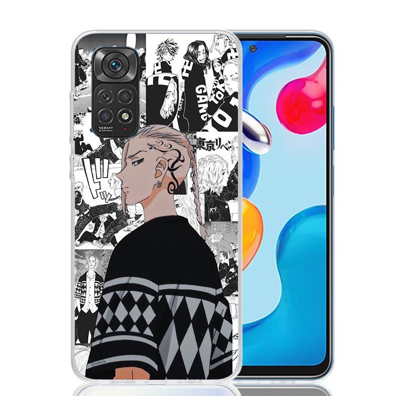 Чехол для телефона с рисунком Аниме Токио Мстители для Xiaomi Redmi Note 15 14 13 12S 12 Pro Plus 11S 11E 11 11T 10S 10 Арт Мягкий чехол с узором Красный
