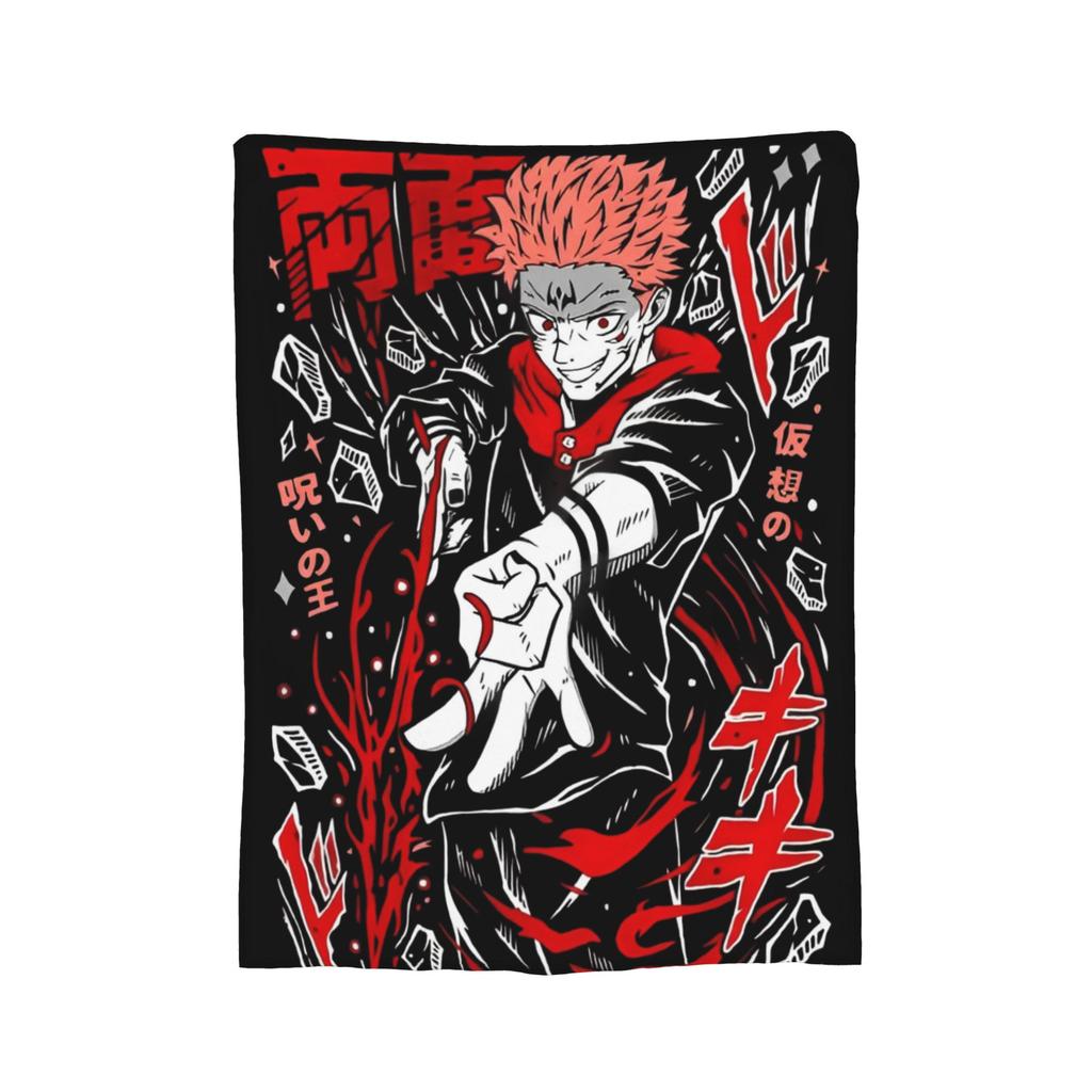 Jujutsu Kaisen Blankets Fleece Summer Air Conditioning Multi-function Lightweight Thin Throw Blanket Bedding Throws