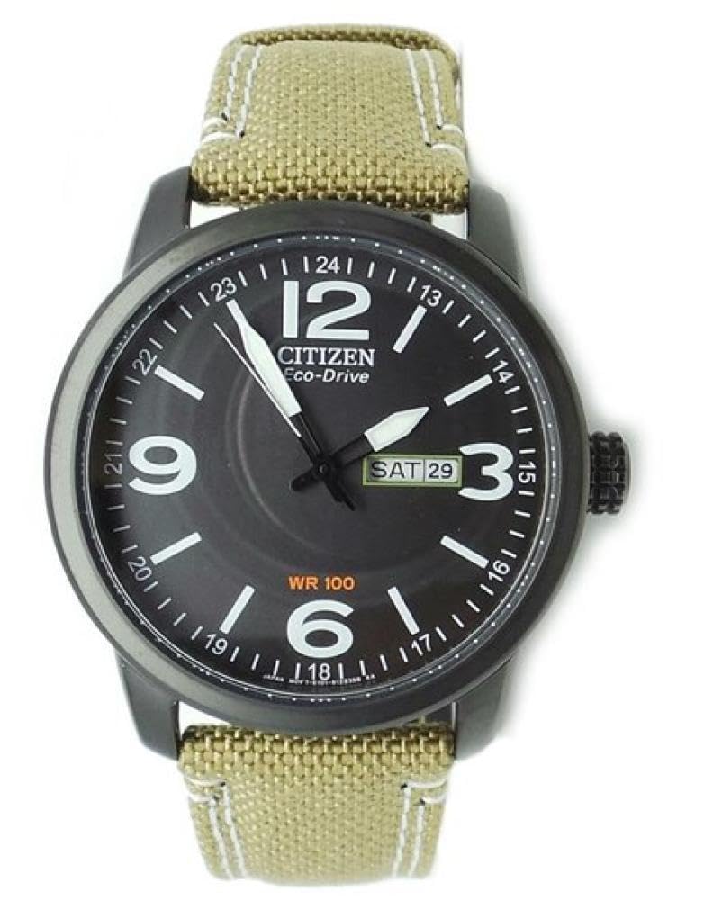 Citizen Analog Strip BM8476-23E, Black/Beige,