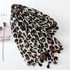Spring And Autumn Winter Fashion Leopard Scarf Long Versatile Women'S Cotton And Hemp Silk Scarf Dual Use Shawl