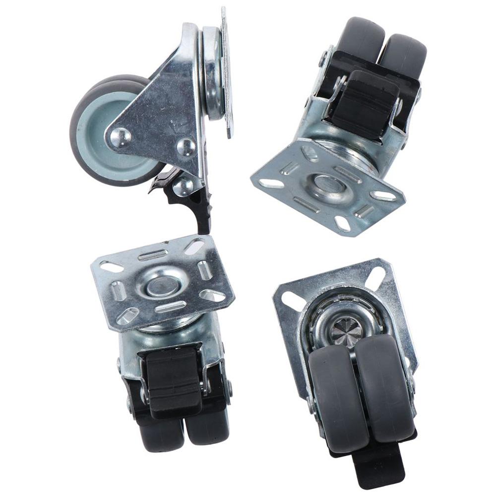 4 шт. с тормозами поворотные колеса до 880 фунтов поворотные колеса для поддонов прорезиненная мебель для тележек