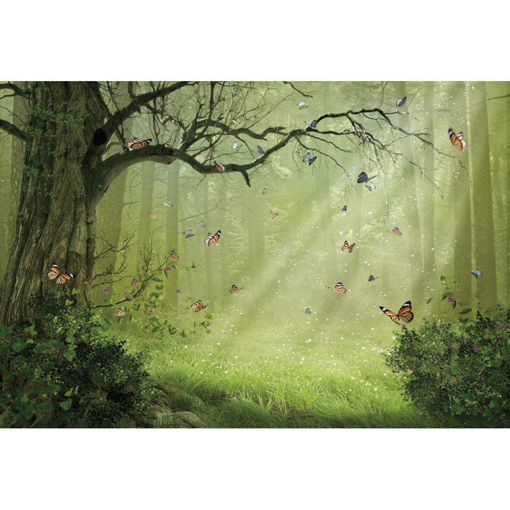 Spring Forest Backdrop Tropical Jungle Rainforest Backdrops for Photography Camping Adventure Birthday Background Photo Studio