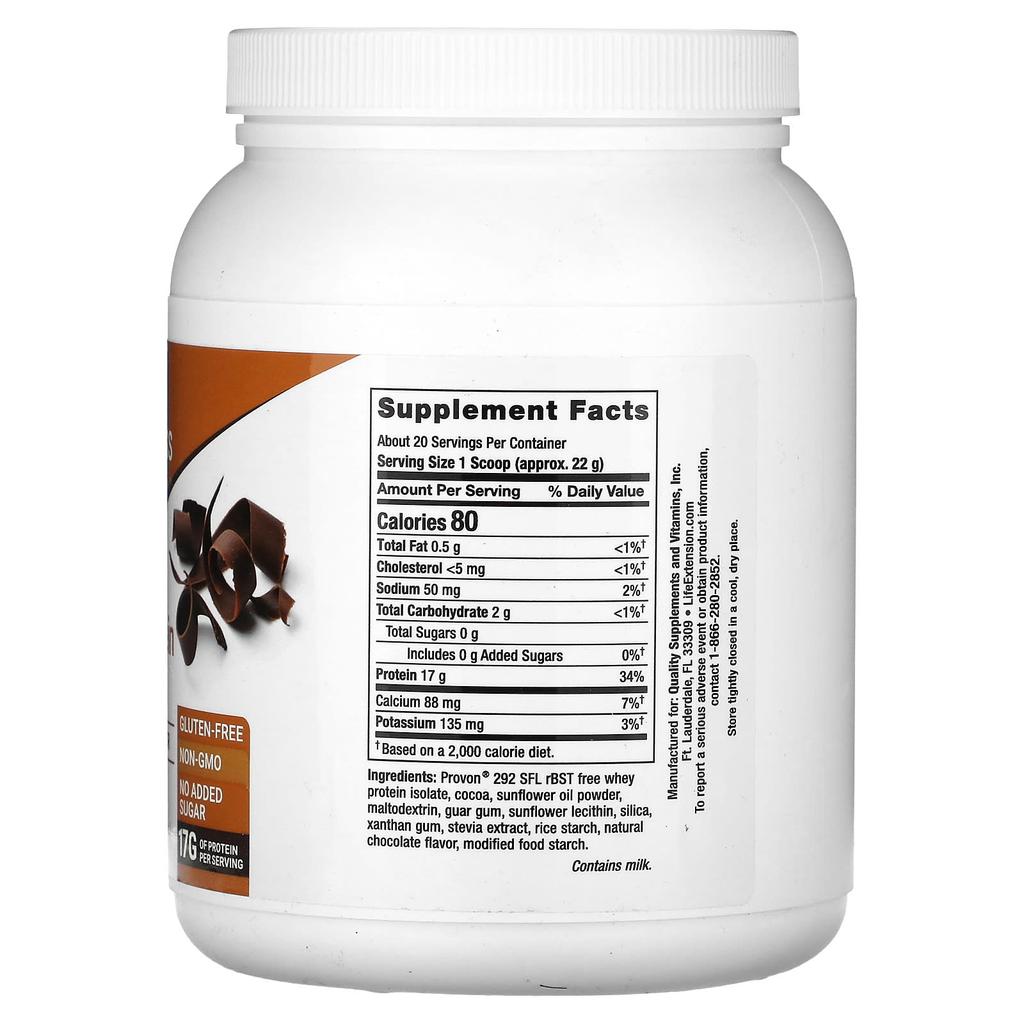 Life Extension Wellness Code, Whey Protein Isolate, Chocolate, 437g (0.96lb)