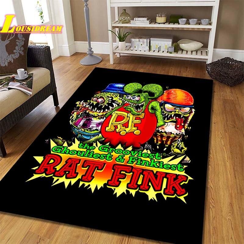 Коврик в стиле крыса в стиле фанк, детский игровой ковер для ползания, ковер для гостиной, спальни, кухни, ванной комнаты, балкона, противоскользящий коврик, реквизит для фотосъемки