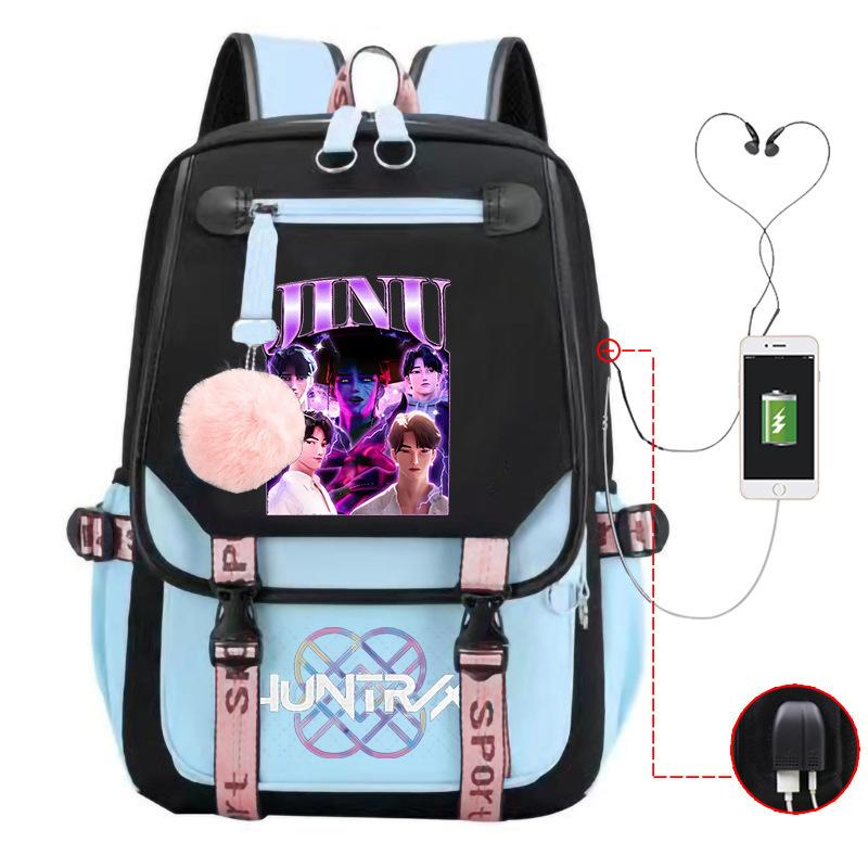 Школьный рюкзак Kpop Охотник на ведьм Аниме Мультфильм Большая вместимость Рюкзак для ученика средней школы
