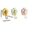 Flower Shape Vacuum Hangers No Punching Towel Hook Multipurpose Suction Cup Hook  Bathroom