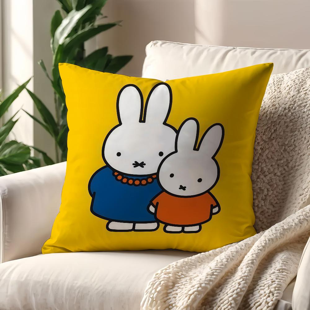 Cartoon Cute MMiffy Rabbit cushion cover For Pillow Printing Sofa Decoration Home Car Room Coffee Shop Office Nordic Simplicity