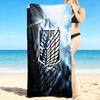 1Pc Attack Titan Emblem Beach Towel Quick Dry Multiuse For Beach Pool Gym Yoga Home Travel Christmas Halloween Xmas Gift El139