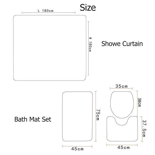 Водонепроницаемый банный костюм с буквенным принтом, душ + крышка, противоскользящие коврики для ванной, ковры, коврики для ванной, экран для купания