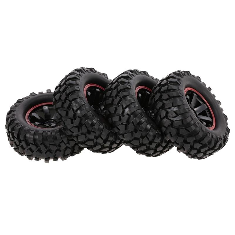 Rubber Made Buggy Tires Wheel Tires Model Crawler Car Wheel Hub Beadlock for 1/10 Car Toy for D90 CC01
