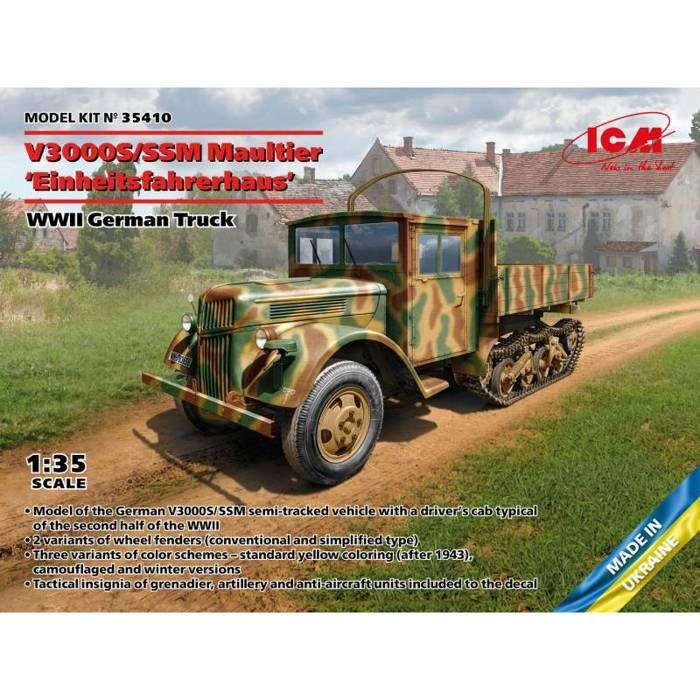 ICM - Maquette Camion V3000s/ssm Maultier 'einheitsfahrerhaus' Wwii German Truckk Icm |35410| 1:35 - Ref : 14059