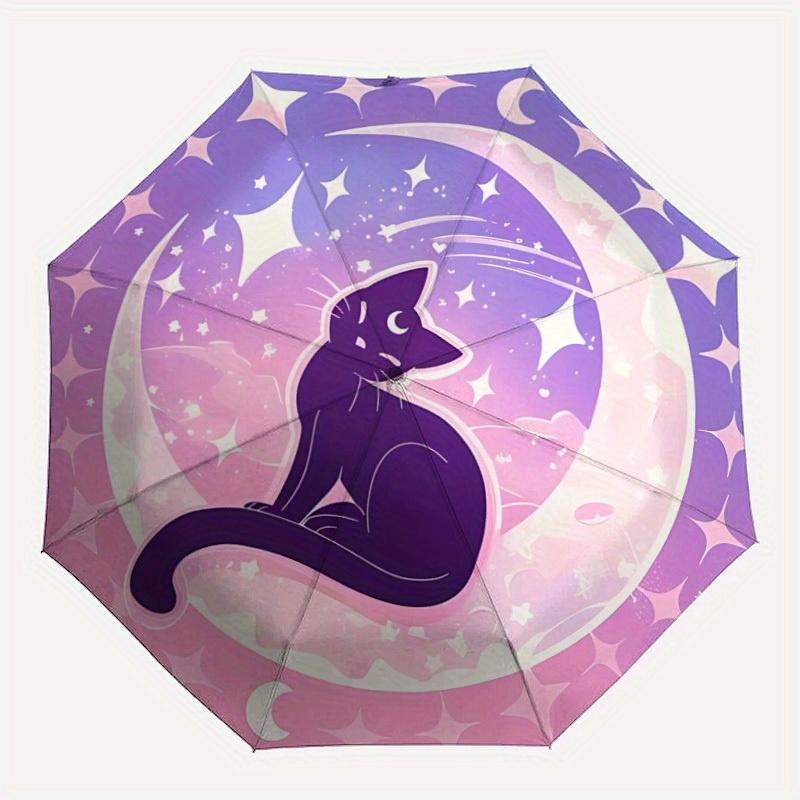 1pc Sailormoon Cat Automatic Umbrella - Foldable with 8 Iron Ribs, Portable for Outdoor, Gift, Outdoor Umbrell155