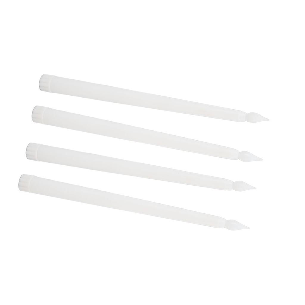 4 шт. светодиодных свечей без дыма, без пламени, безопасные, экологически чистые, теплый свет, электрическая светодиодная конусная свеча