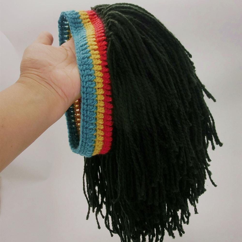 Nightclub Bar Wig Balaclava Funny Party Reggae Dreadlocks Wig Braid Hat Men Wig Africa Roots Wig