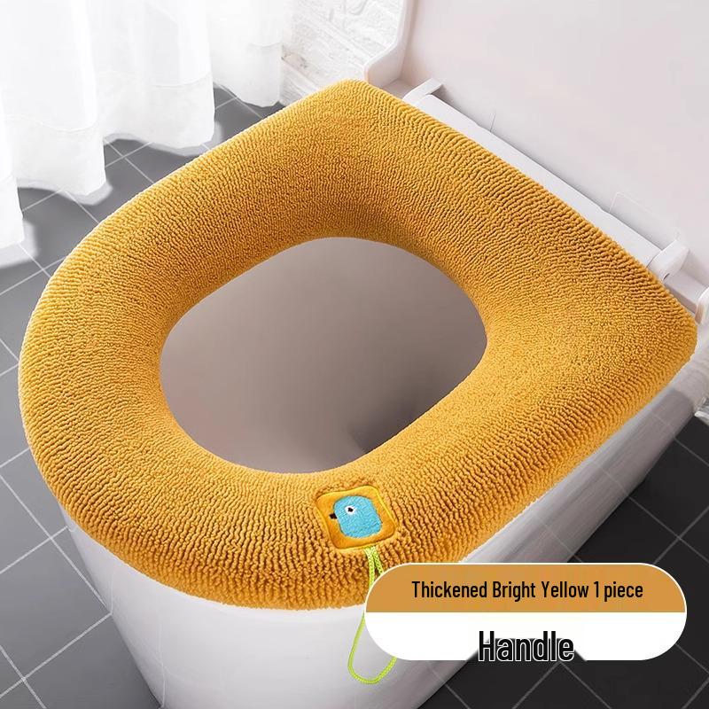 Водонепроницаемая подушка для сиденья унитаза из ЭВА с ручками - Милая, Антибактериальная, Универсальный размер для всех сезонов