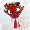 Crochet Flower Bouquet Handmade Knitted Home Decor Preserved Mother's Day Gift for