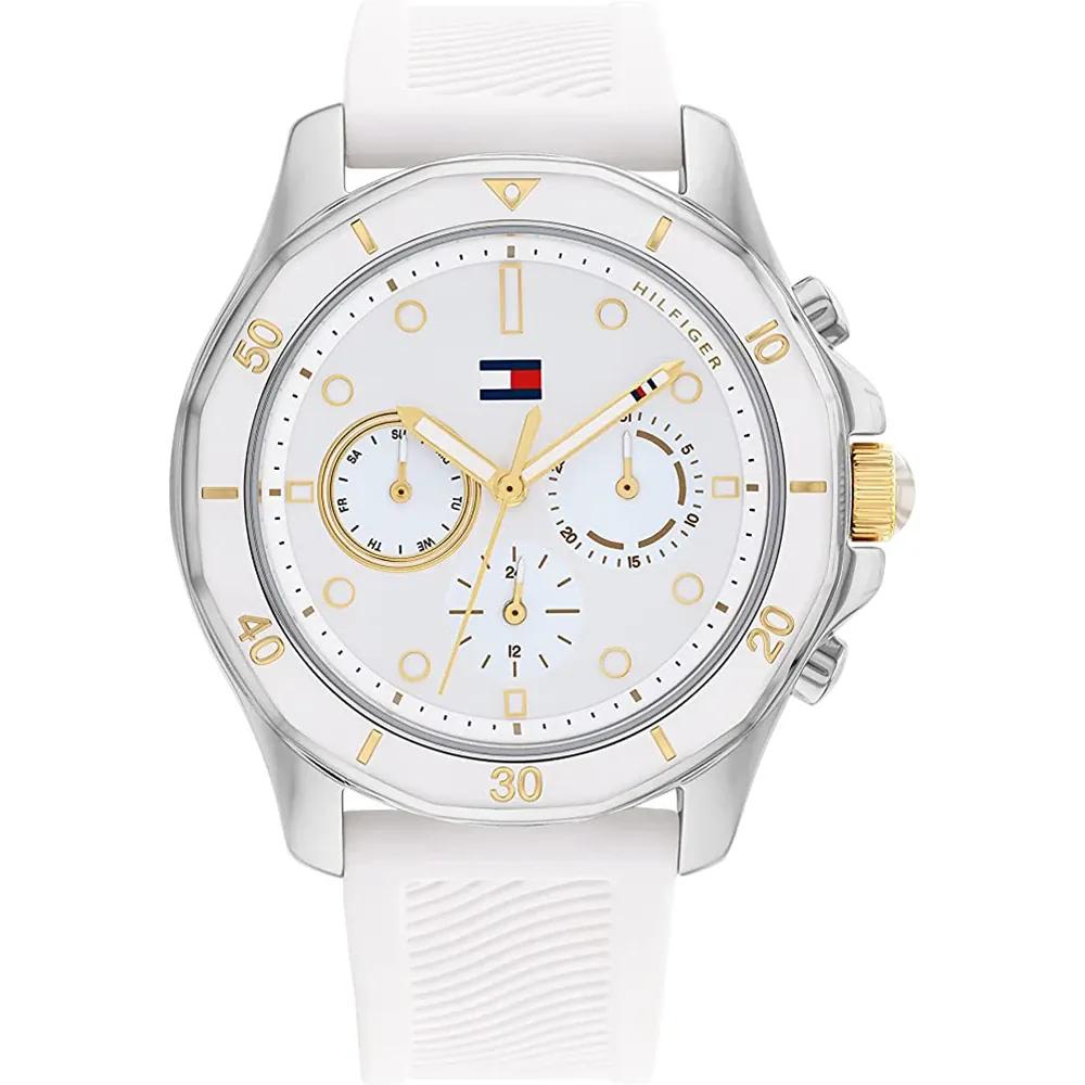 Tommy Hilfiger Женские кварцевые часы Brooklyn с силиконово-резиновым ремешком White 1782568