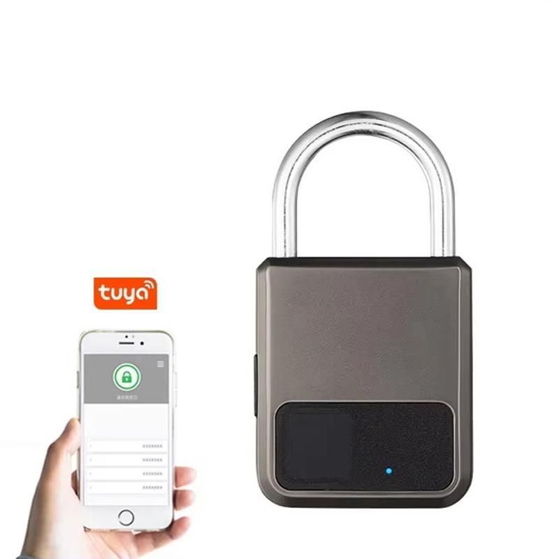 Biometric Smart Fingerprint Padlock Tuya App Control Waterproof Keyless Door Lock for Gym Lock School Backpack Luggage Security