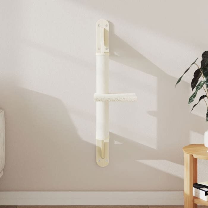 Maison Exclusive - Arbre à chat mural avec griffoir crème 85,5 cm