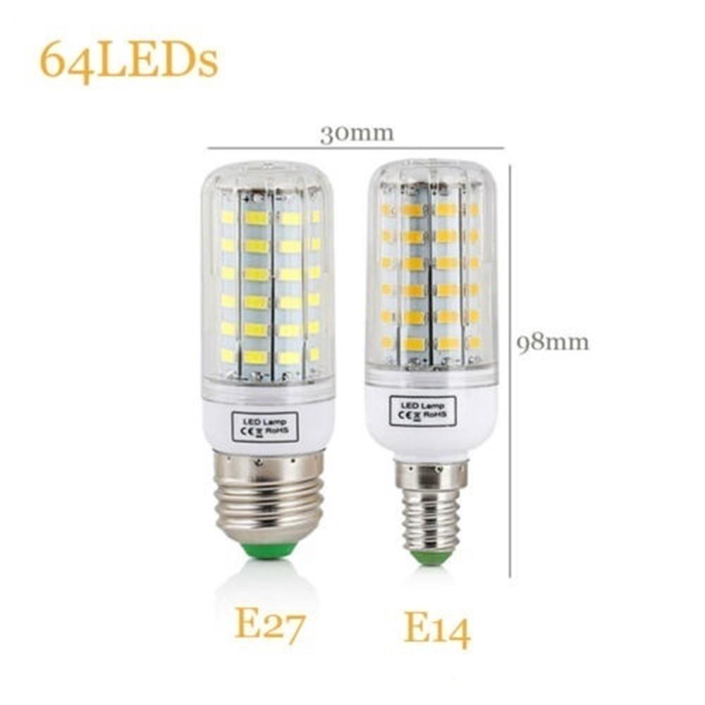 Светодиодная кукурузная лампа E27 AC110V 5730 SMD, от 24 до 165 светодиодов, прожектор для внутреннего освещения