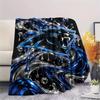 Carolina Panthers Print Flannel Blanket, High quality Comfortable for All Seasons, Home Decor, Warmth and Comfort, Perfect for Christmas Gifts
