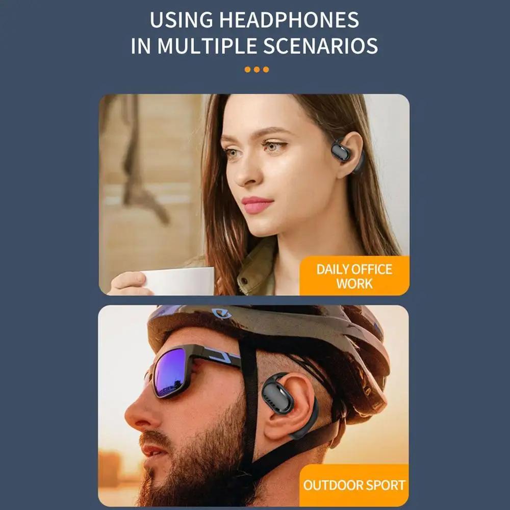 TWS Беспроводные наушники Bluetooth 5.3 с зажимом для ушей Hi-Fi стереогарнитура Спортивные наушники Водонепроницаемые бизнес-наушники с одним крючком для Xiaomi Huawei