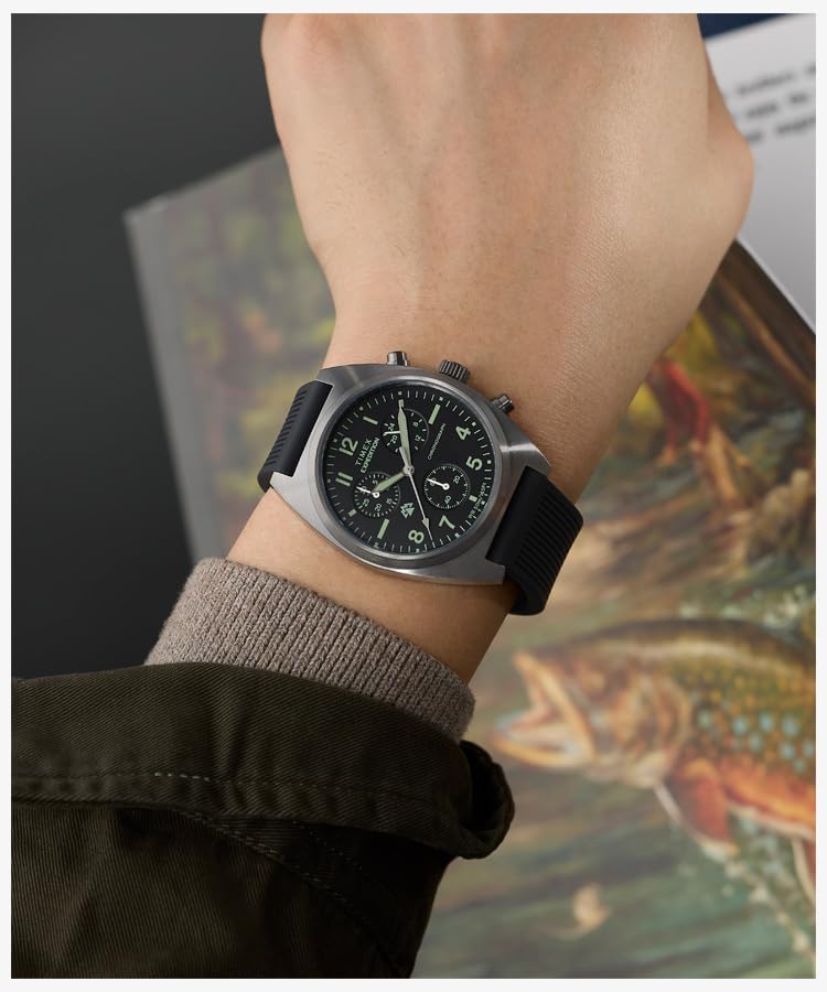 Expedition Capstone Chronograph 50M Water Mineral Black [TIMEX] Watch, Quartz, Resistant, Glass, Dial, TW2Y61000, Men's