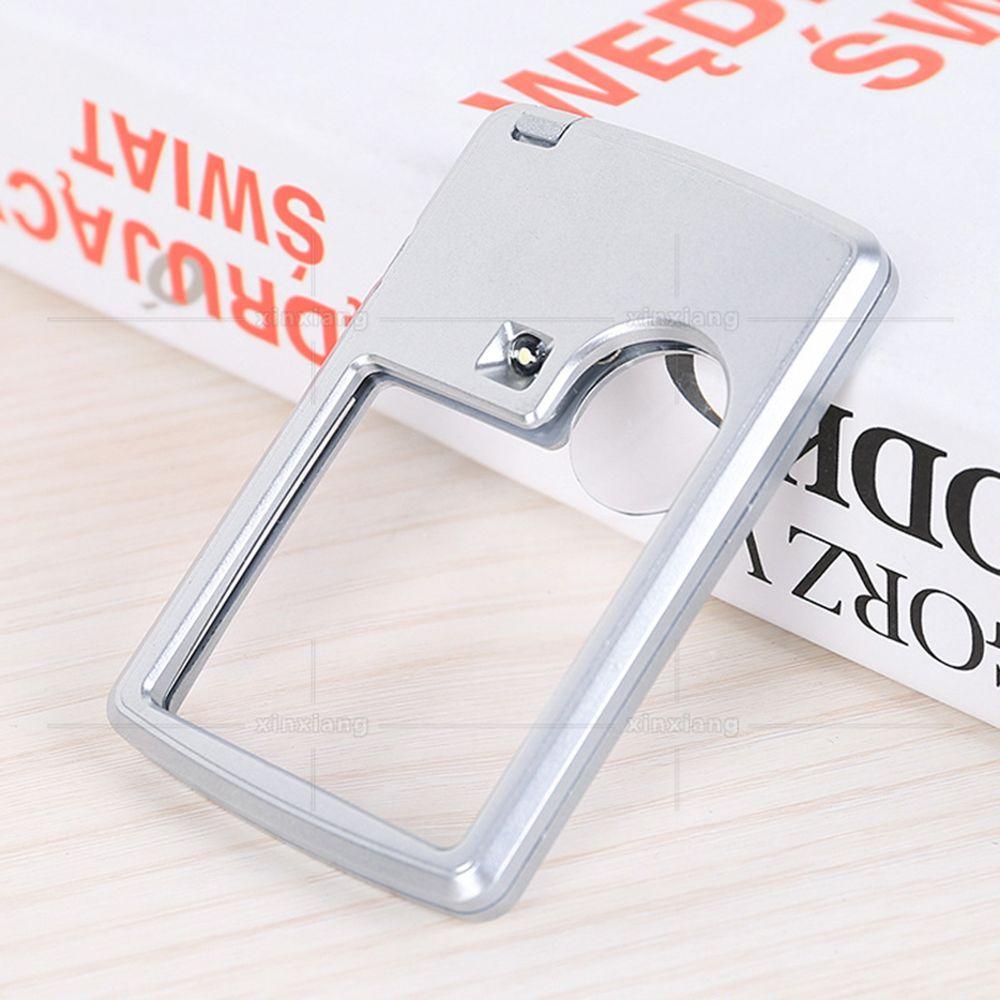 Ultra-Thin Pocket Reading Card Type Magnifiers Jewelry Loupe With LED Light Magnifying Glass